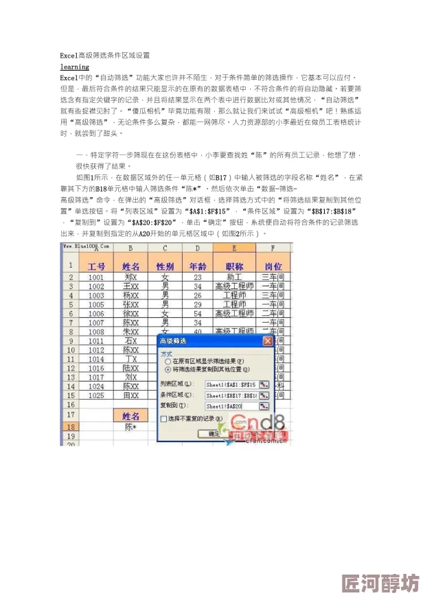 高级筛选的条件区域怎么写容易出错且不易理解导致效率低下